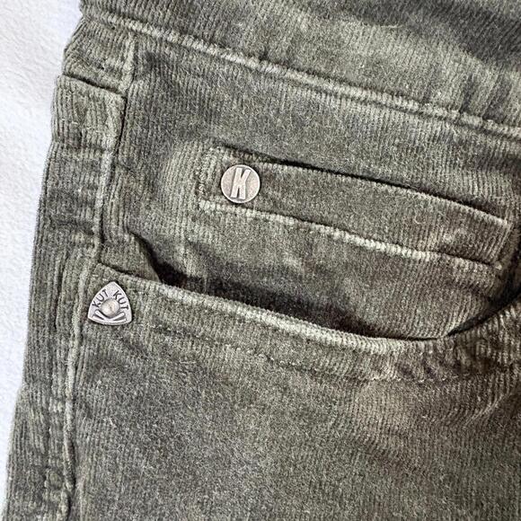 Corduroy Skinny Jeans Olive Green Kut Diana 8 Fits Like 31X29 Stretch Pants - Picture 7 of 12